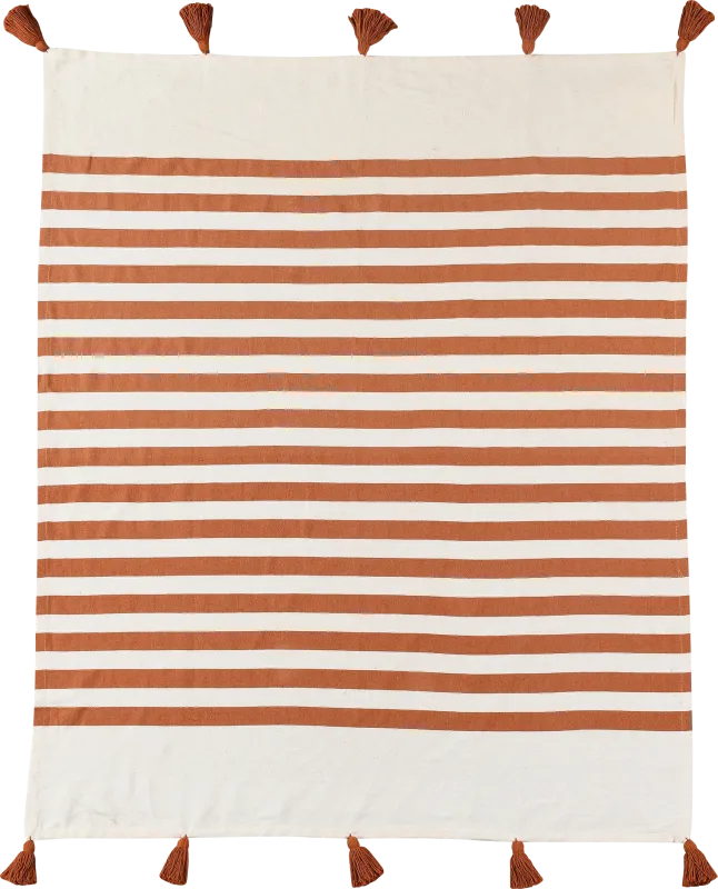 Olive Lane Orange Throw Blanket