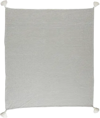 King Lane Black Throw Blanket