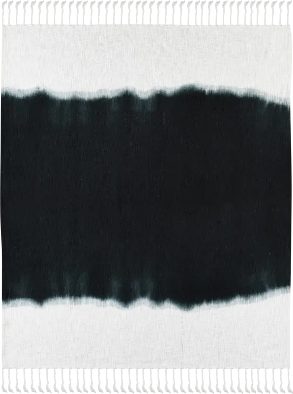 Jewel Row Black Throw Blanket