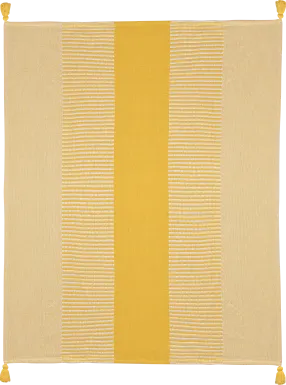 Ringdover Yellow Throw Blanket