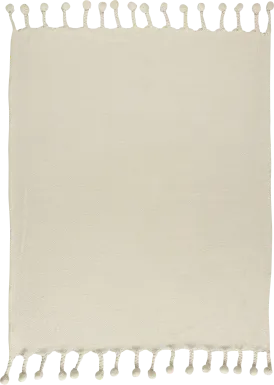 Crossmar Cream Throw Blanket