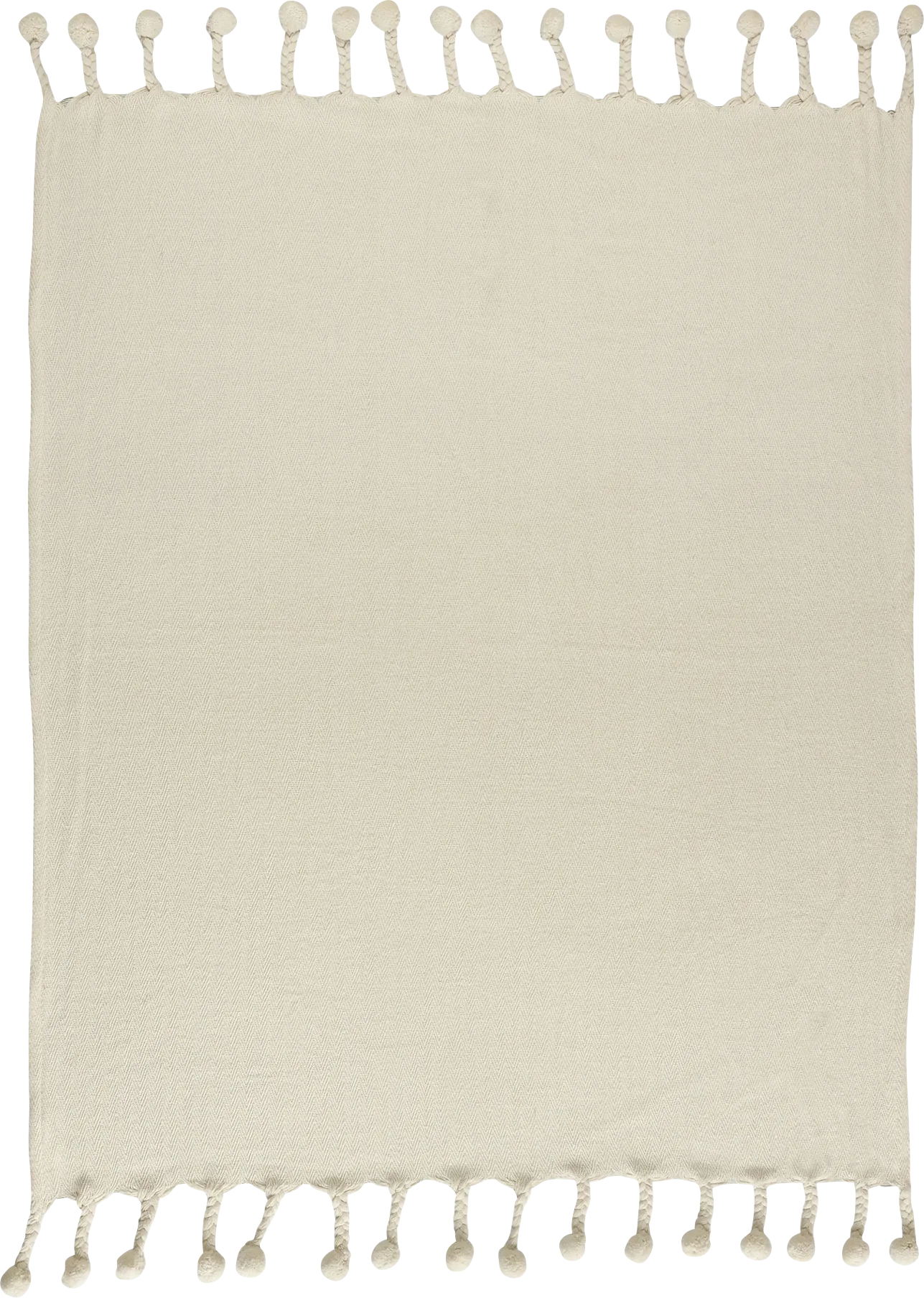 Crossmar Cream Throw Blanket - Image 1