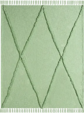 Peachwell Green Throw Blanket