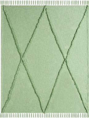 Peachwell Green Throw Blanket