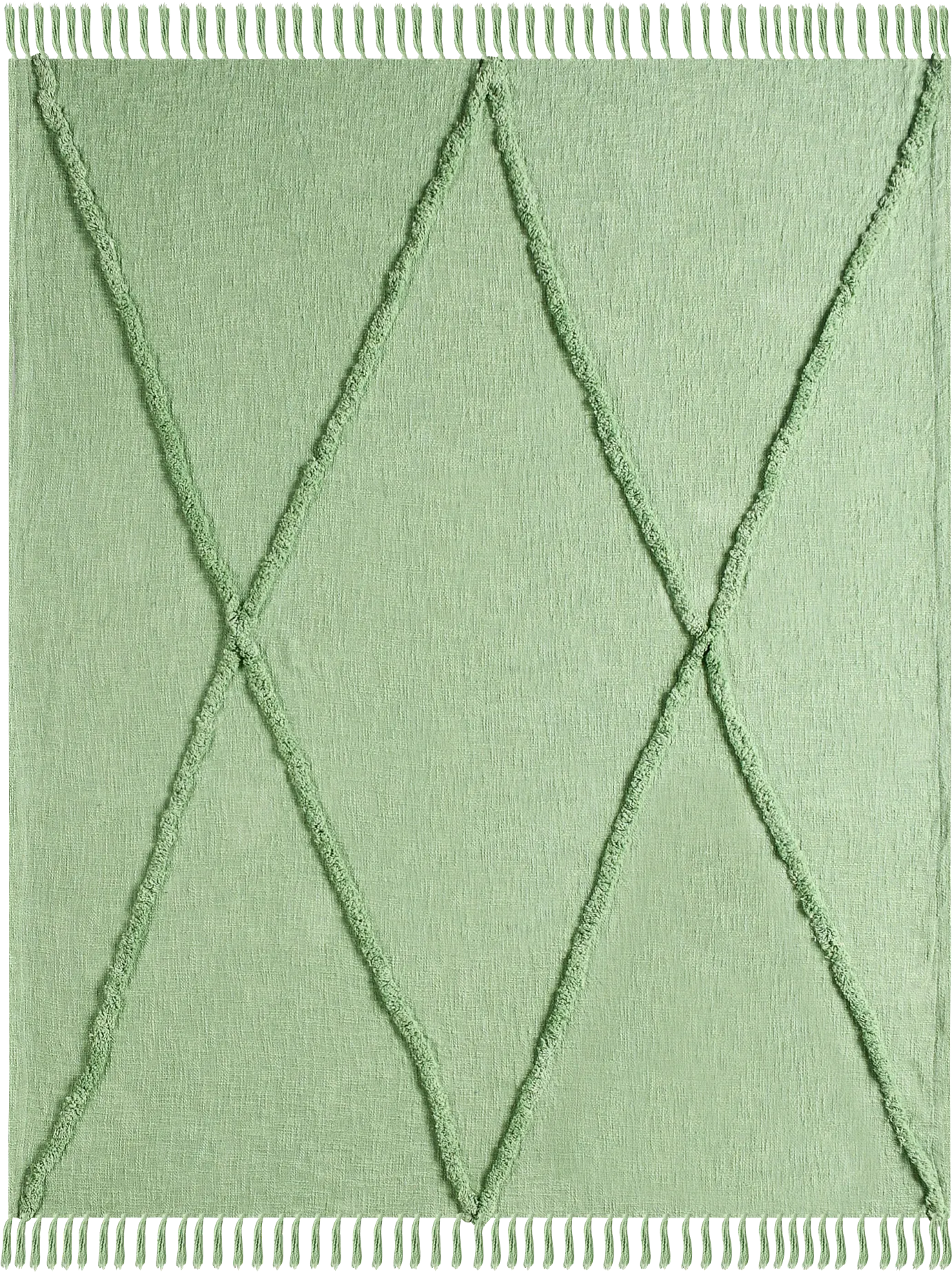 Peachwell Green Throw Blanket - Image 1