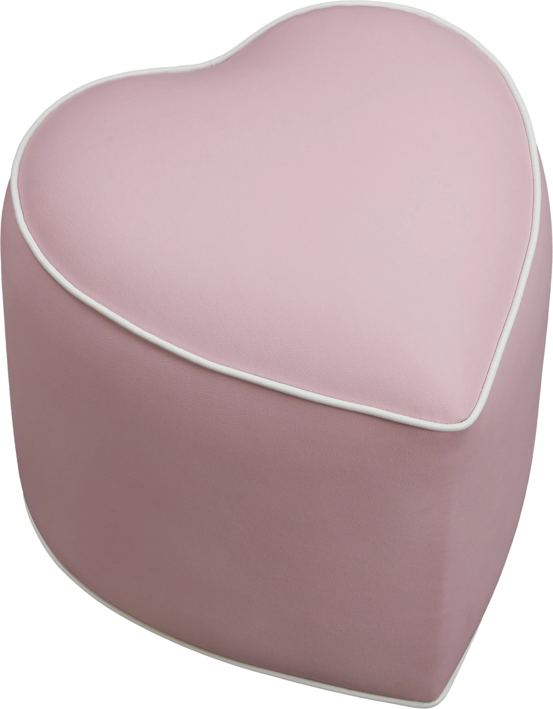 Kids Heartthrob Pink Heart Ottoman - Image 1