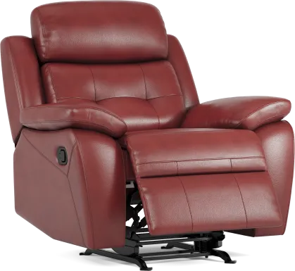 Antonin Red Leather Rocker Recliner