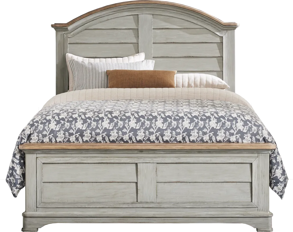 Edisto Bay Gray 3 Pc Queen Panel Bed