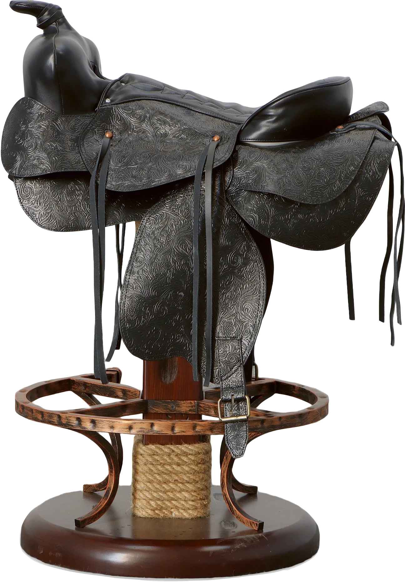 Rulen Brown Swivel Counter Height Stool - Thumbnail - Image 1