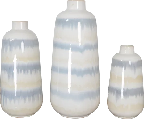 Reaka Gray Vase, Set of 3