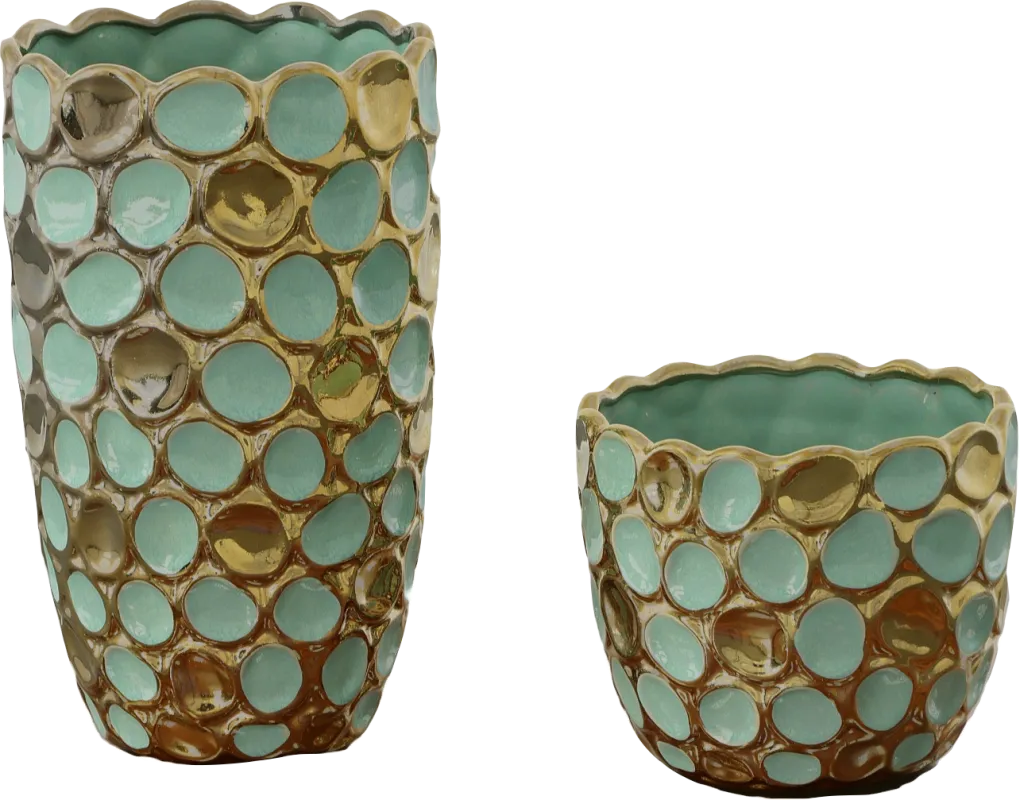 Runako Turquoise Vase, Set of 2