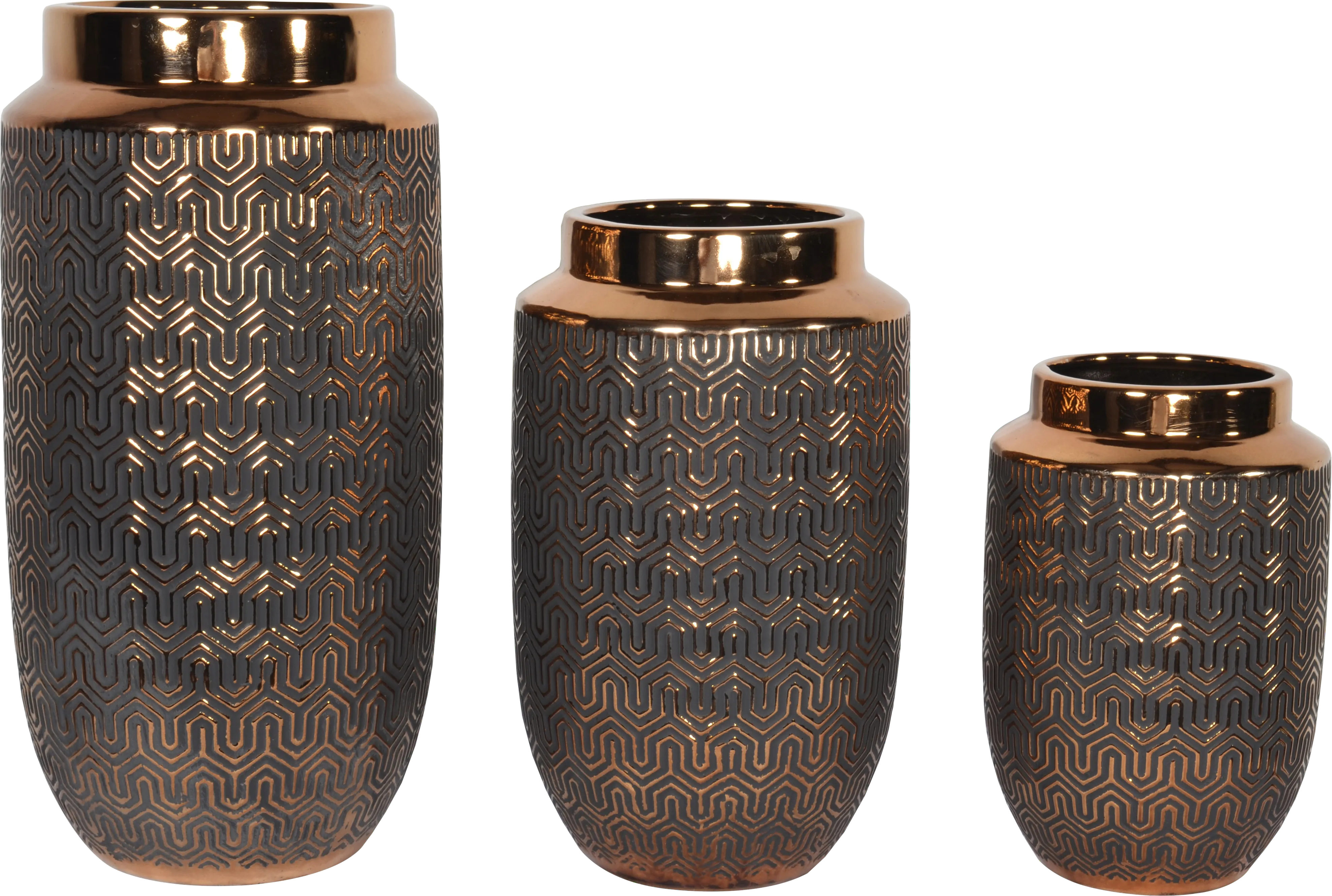 Ramla Gold Vase, Set of 3