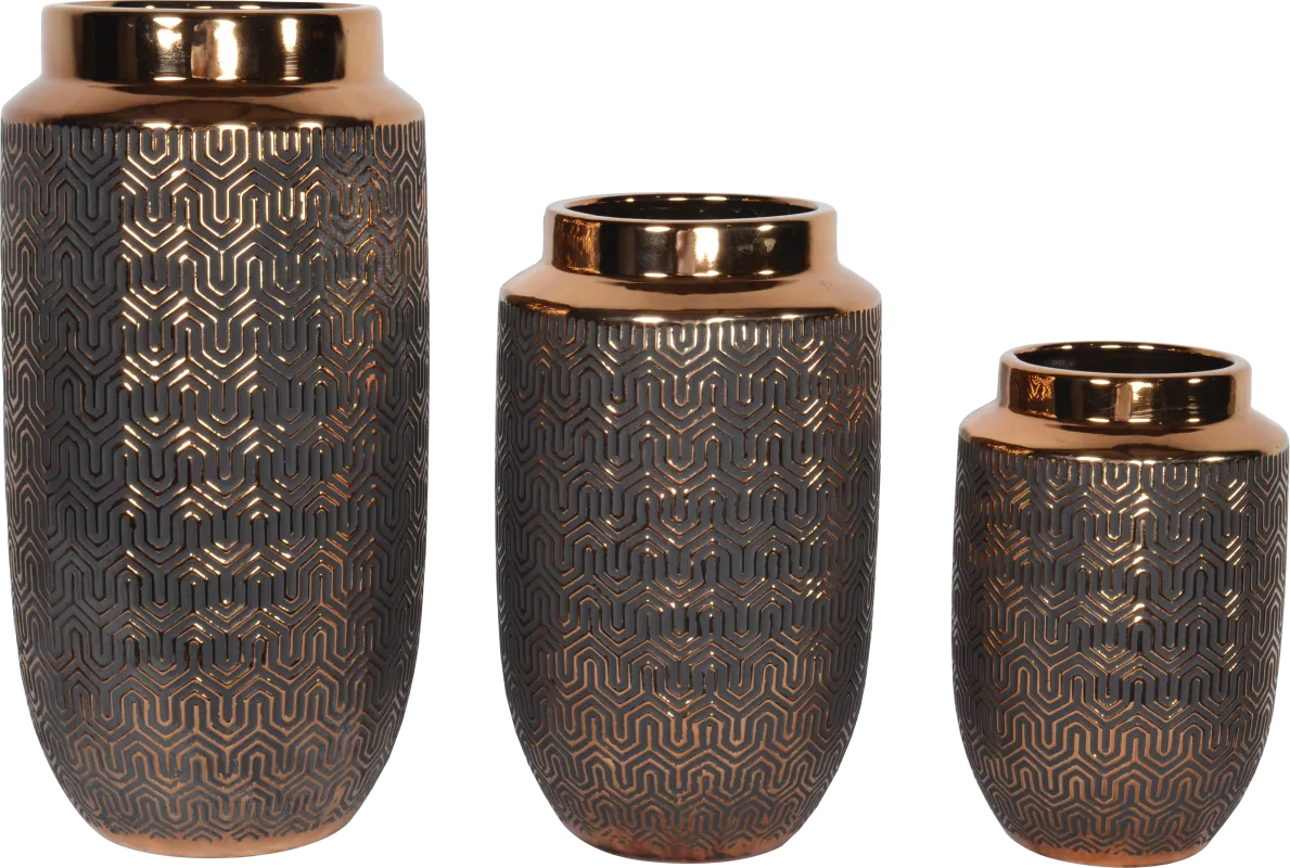 Ramla Gold Vase, Set of 3