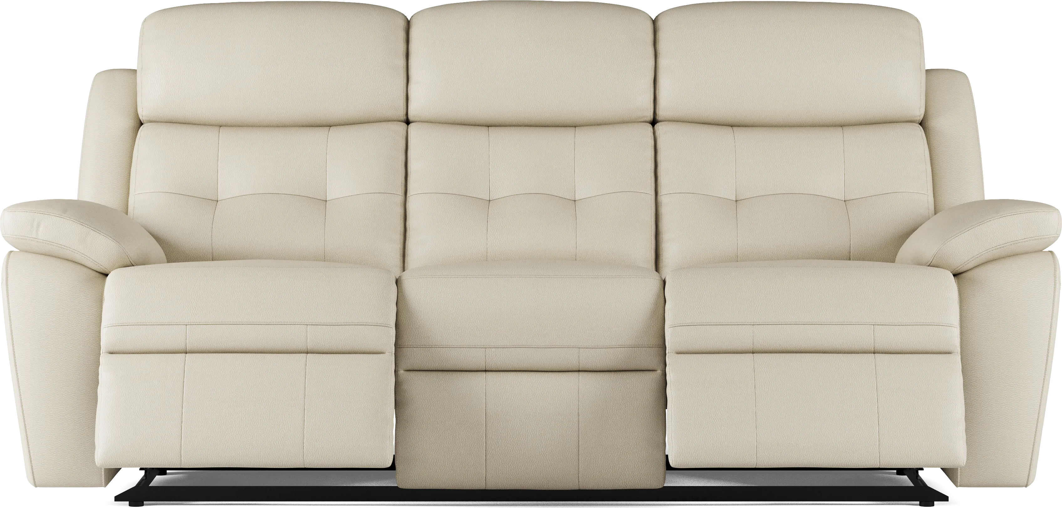 Antonin Beige Leather Power Reclining Sofa - Thumbnail - Image 1