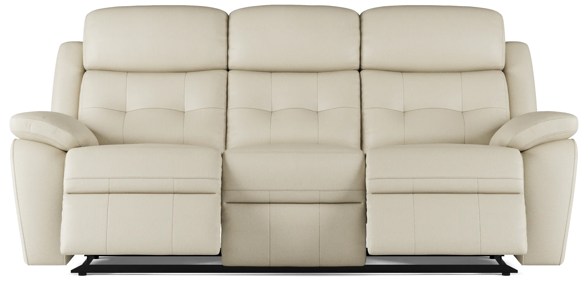 beige reclining sofa