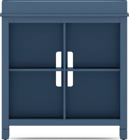 bookcase with changing tray