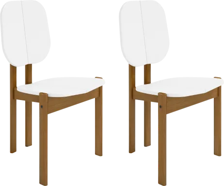 Bickleigh White Dining Chair, Set of 2