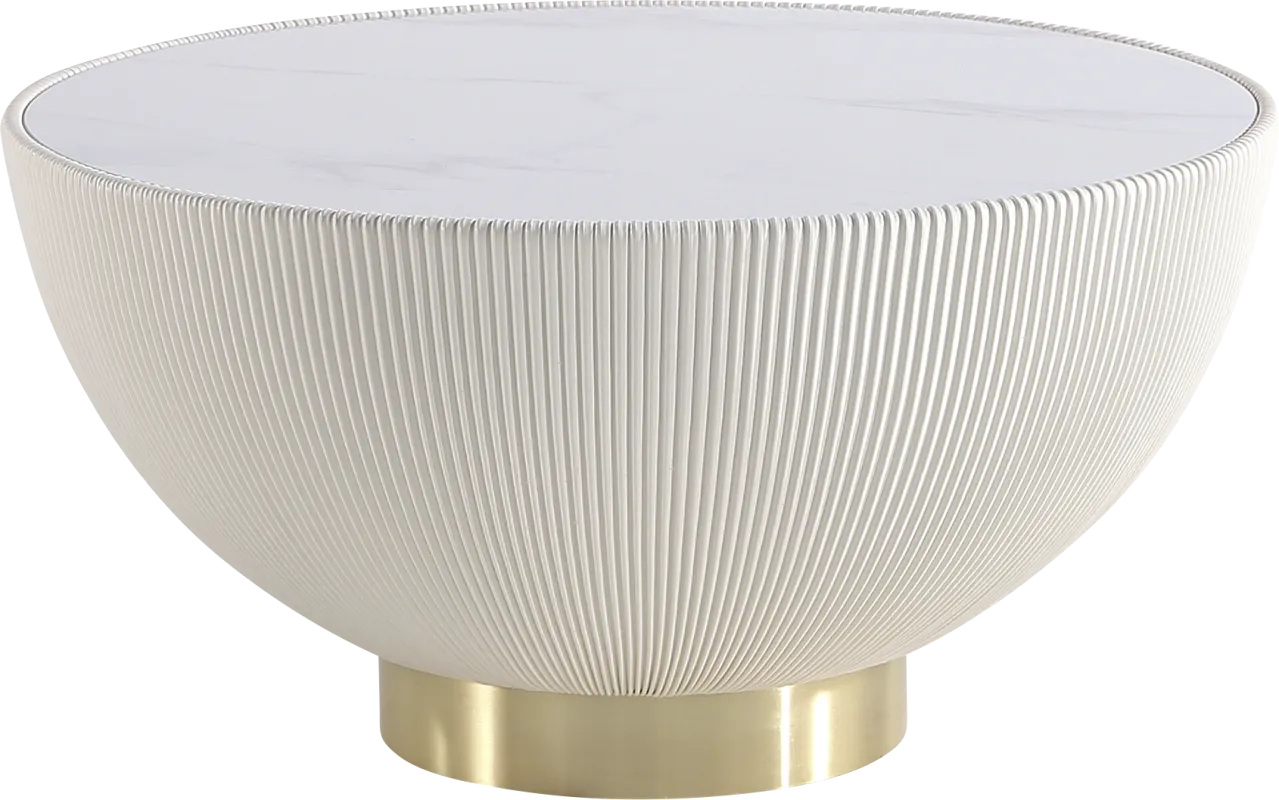 Broomcage II Cream Cocktail Table