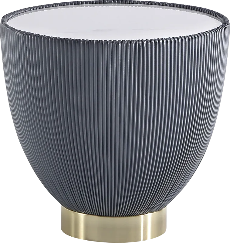 Broomcage III Gray End Table