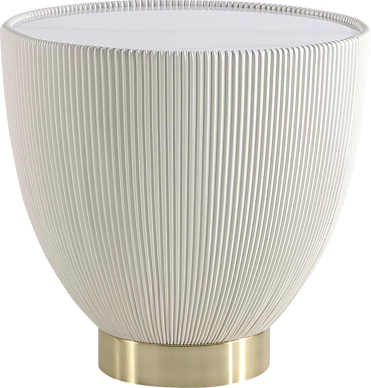 Broomcage III Cream End Table