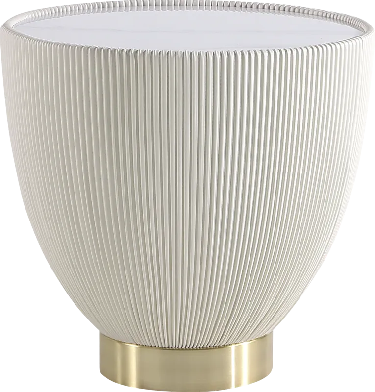 Broomcage III Cream End Table