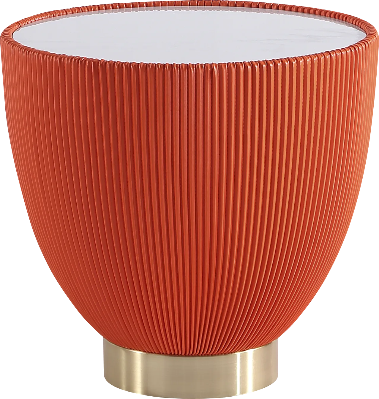Broomcage III Orange End Table - Image 1