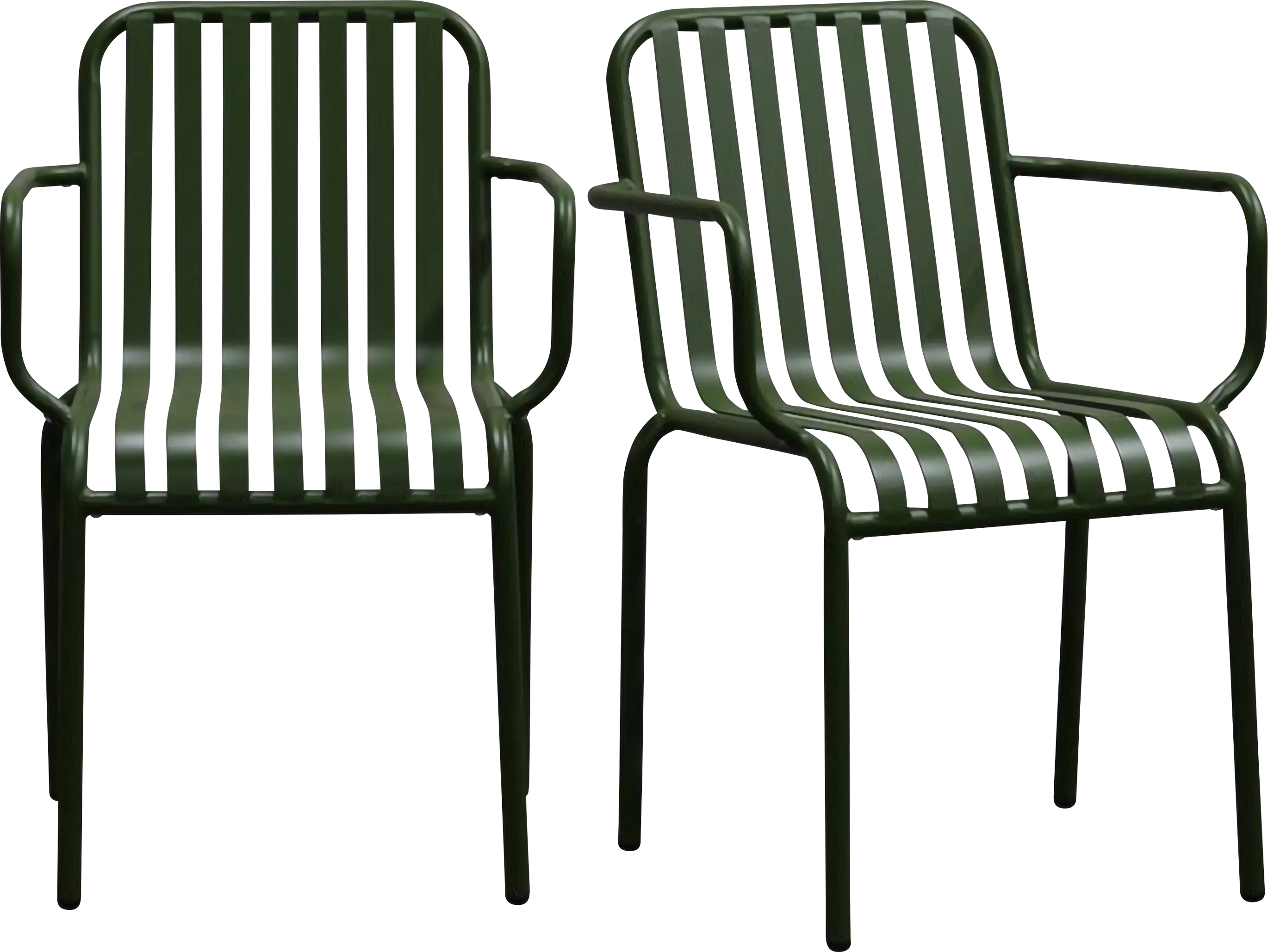 Outdoor Ischia II Green Arm Chair, Set of 2 - Thumbnail - Image 1