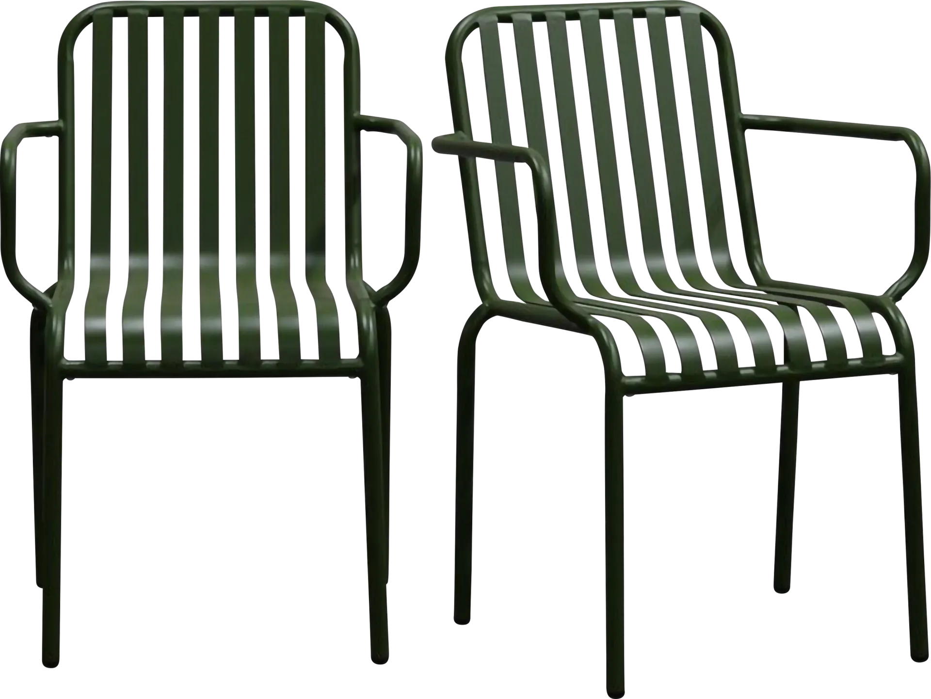 Outdoor Ischia II Green Arm Chair, Set of 2 - Image 1