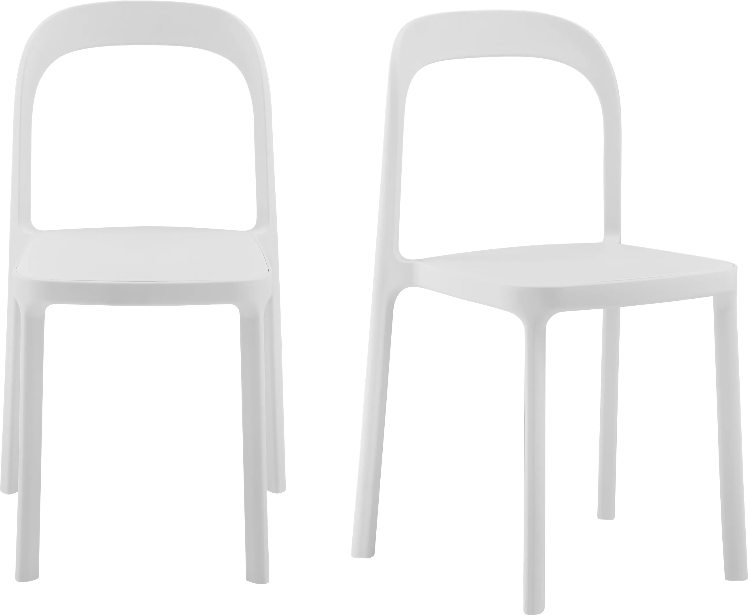 Outdoor Alether White Side Chair, Set of 2 - Thumbnail - Image 1