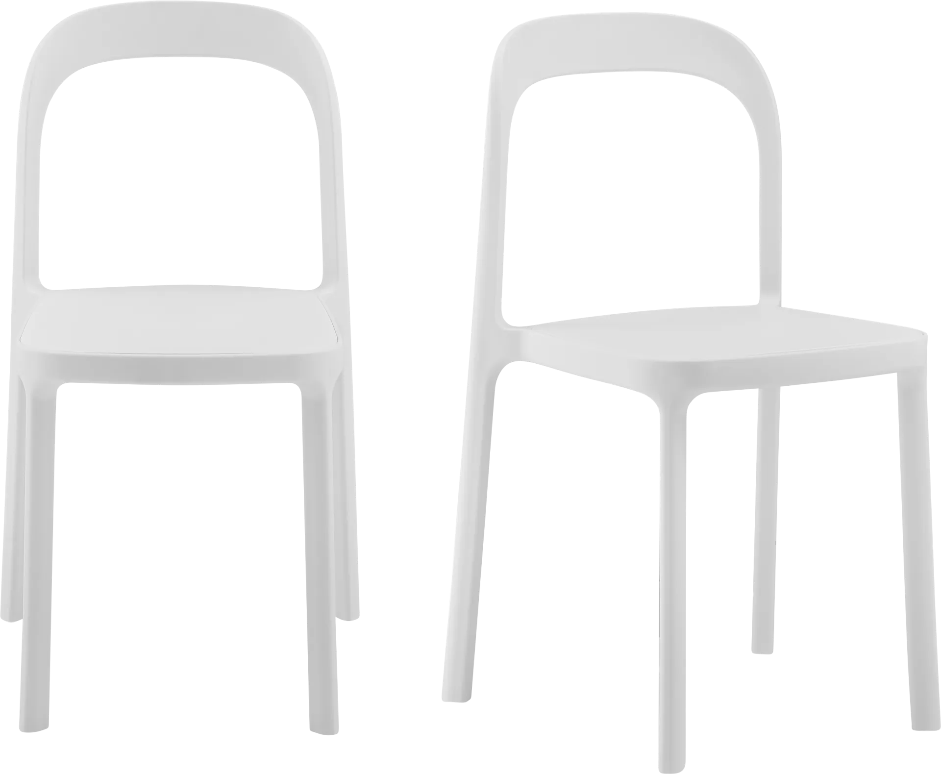 Outdoor Alether White Side Chair, Set of 2 - Image 1