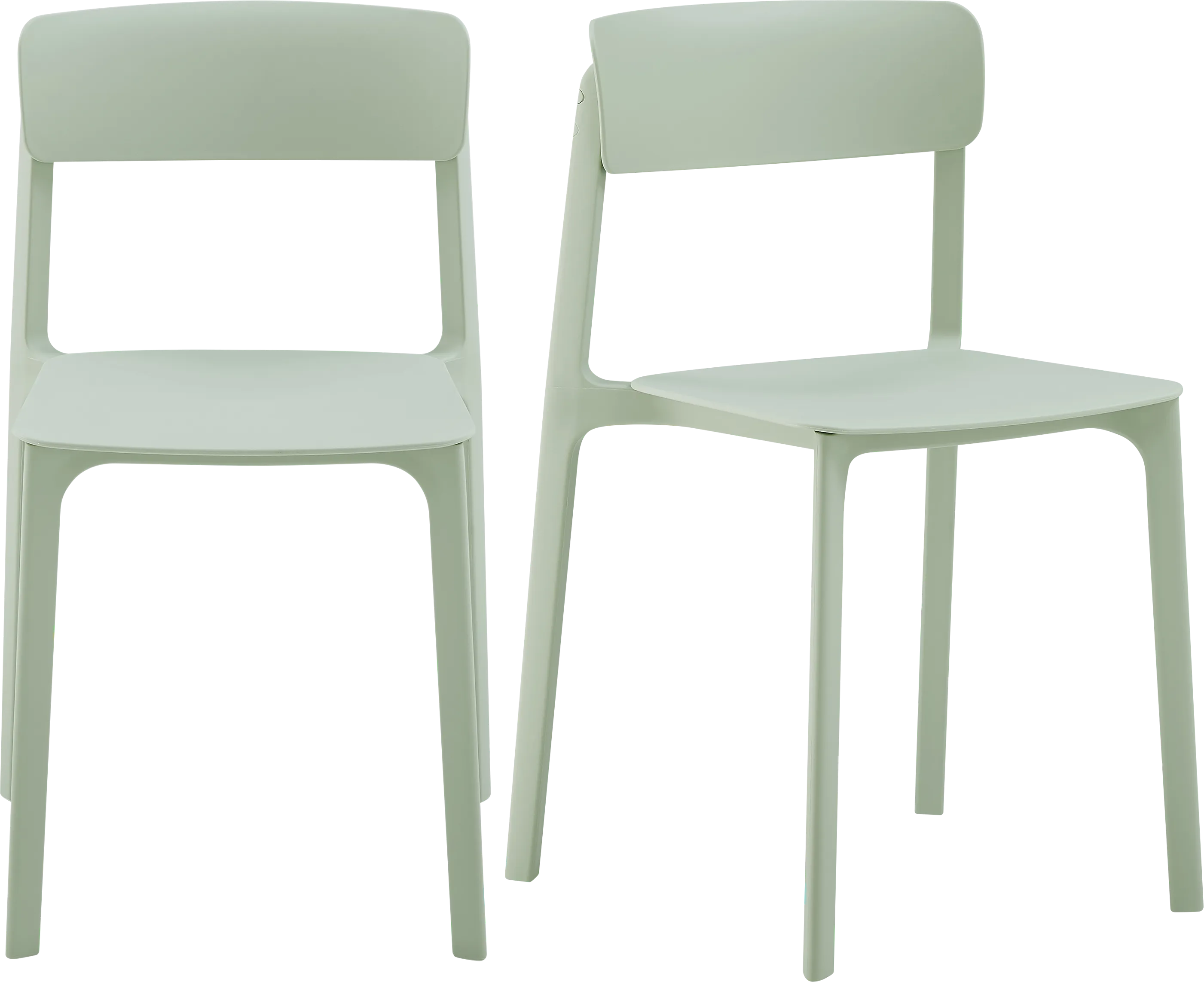 Outdoor Hartzog Mint Green Side Chair, Set of 2 - Thumbnail - Image 1