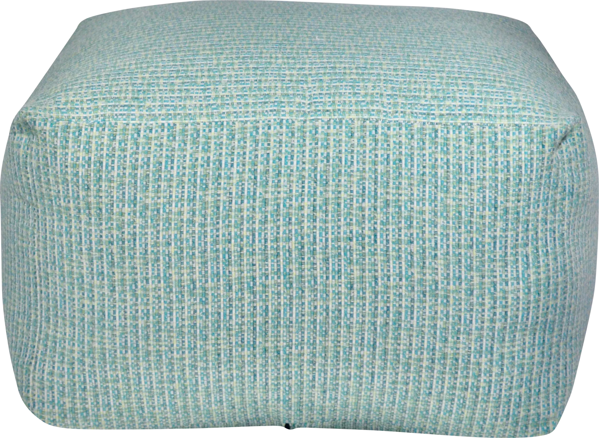 Caelus Aqua Square Pouf - Image 1