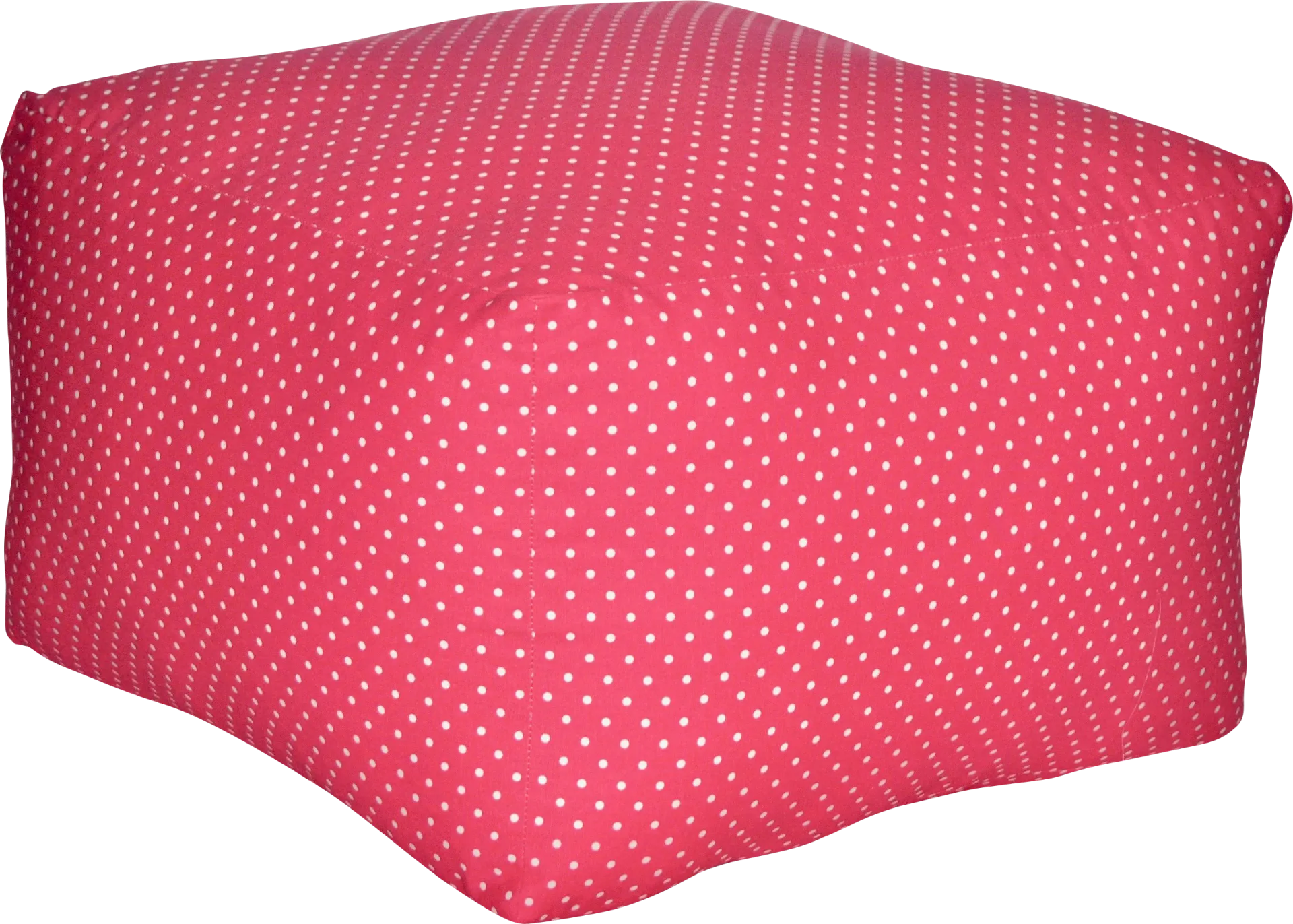 Caelus Raspberry Square Pouf - Image 1