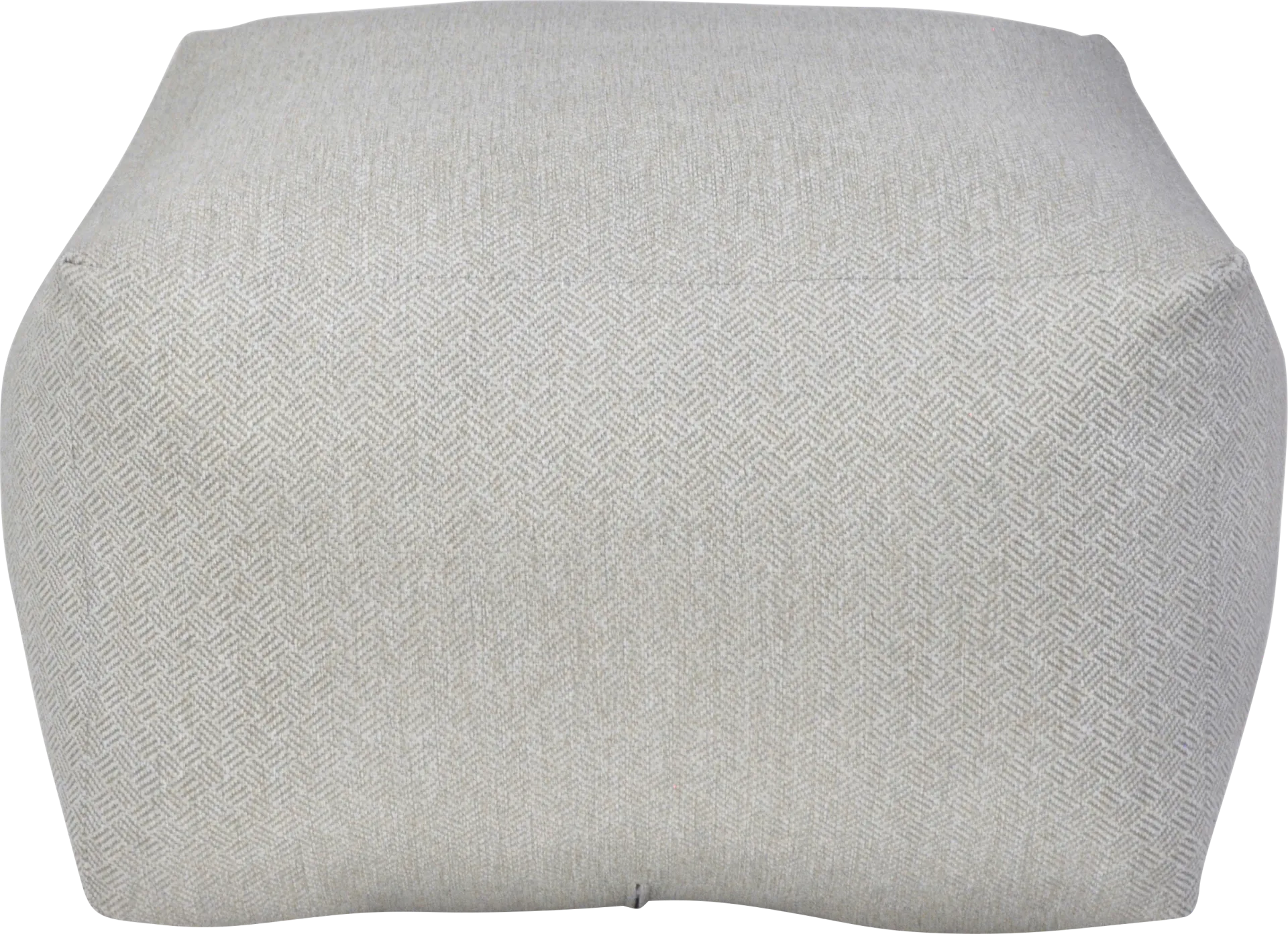 Caelus Tan Square Pouf - Image 1
