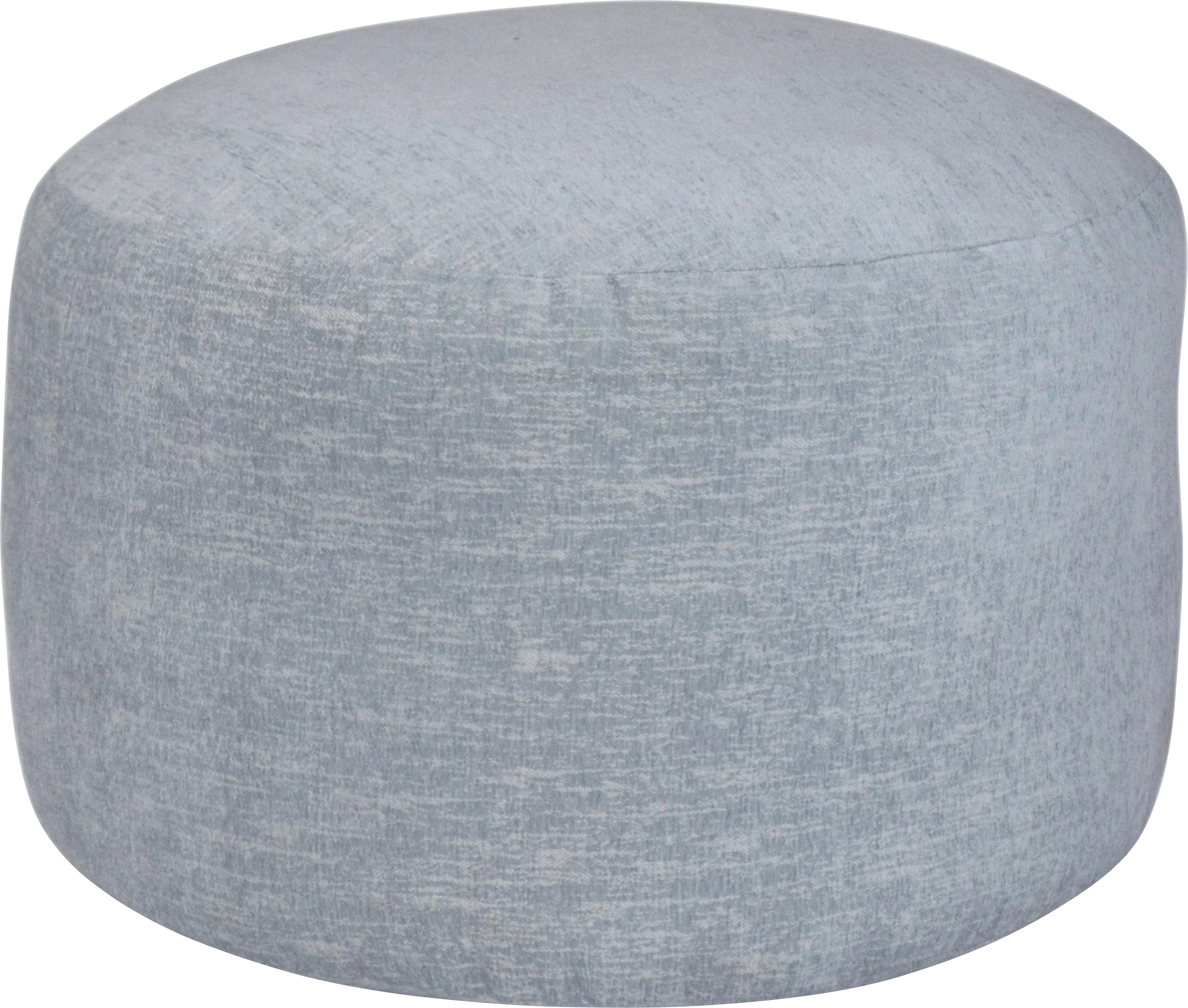 Elva Blue Round Pouf - Thumbnail - Image 1