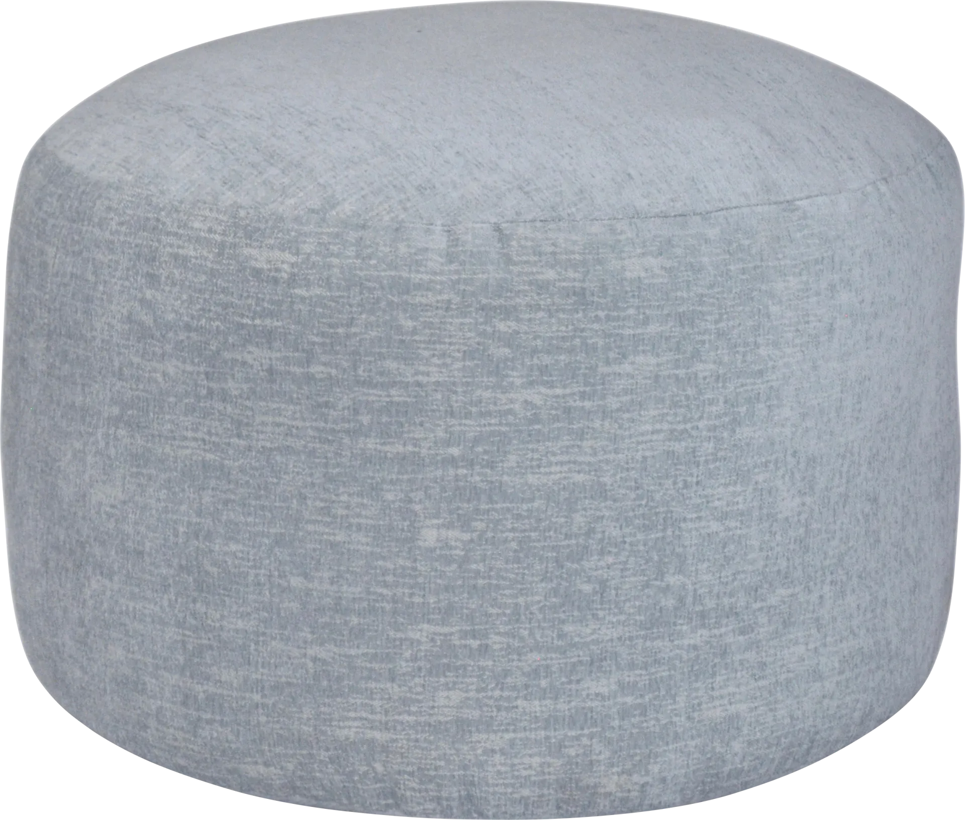 Elva Blue Round Pouf - Image 1