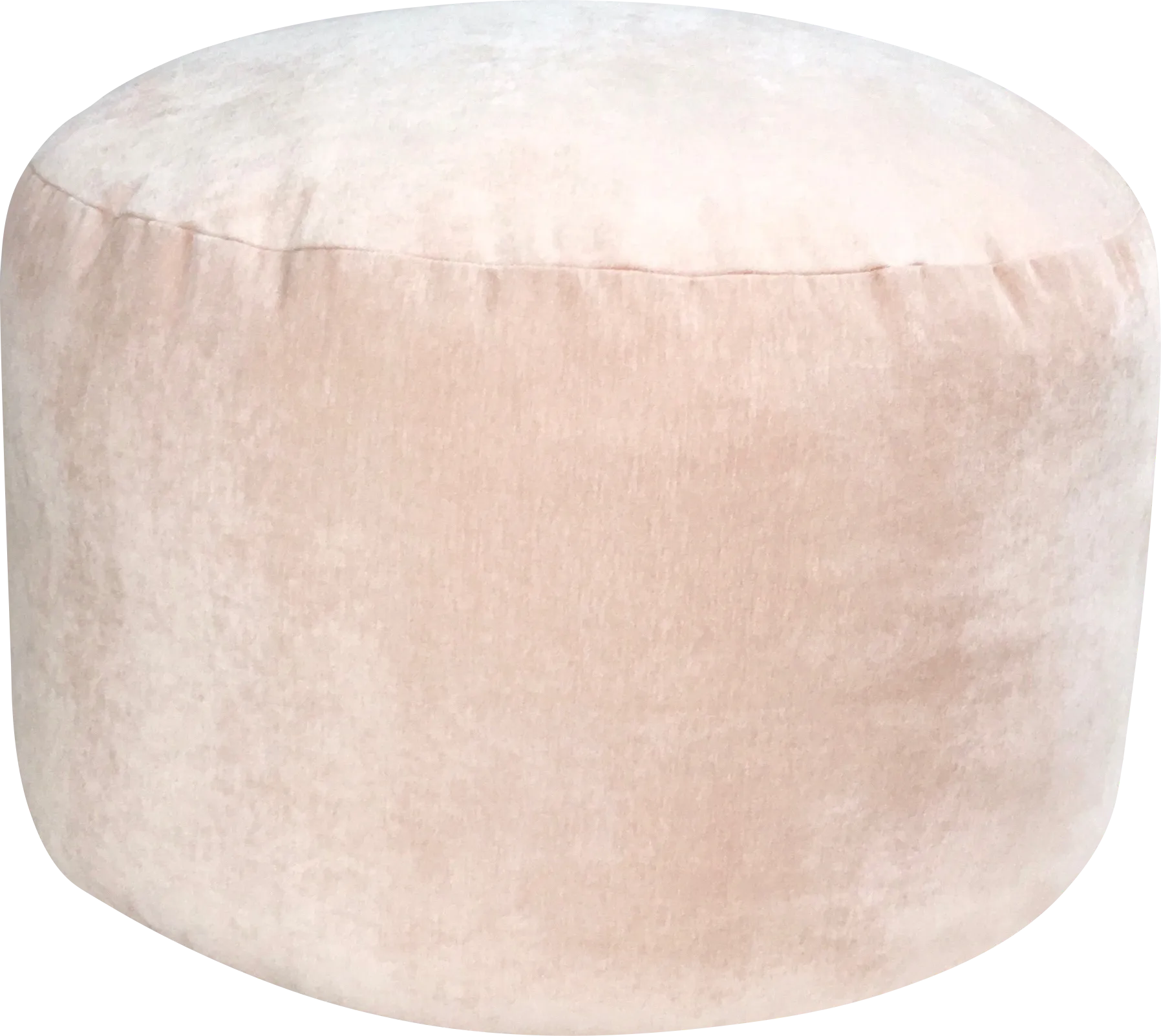 Elva Pink Round Pouf - Image 1