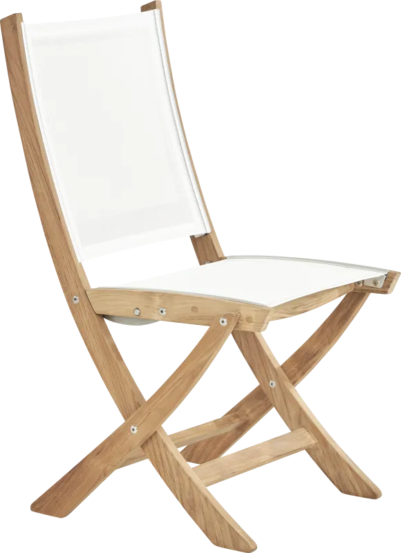 Pleasant Bay Natural Outdoor Folding Sling Dining Chair