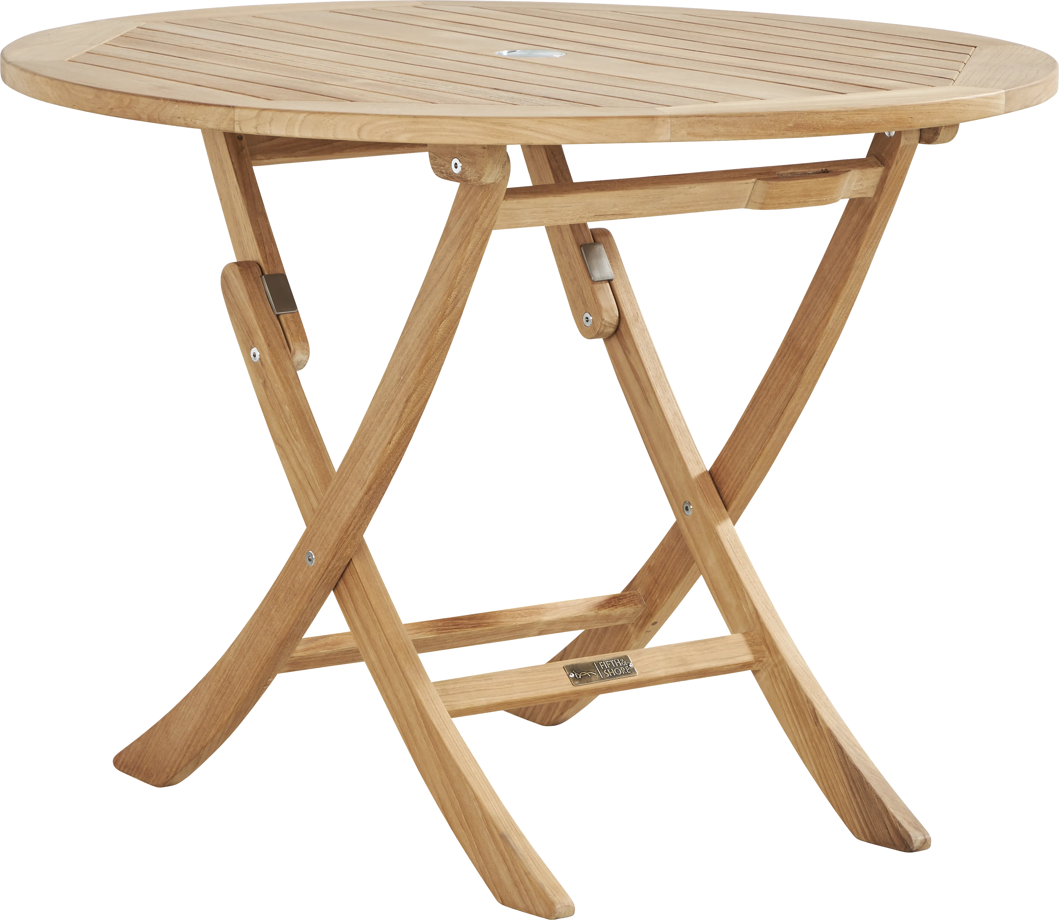 Pleasant Bay Natural Outdoor Folding Dining Table - Thumbnail - Image 1