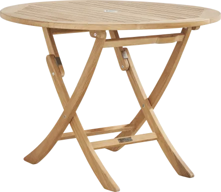 Pleasant Bay Natural Outdoor Folding Dining Table