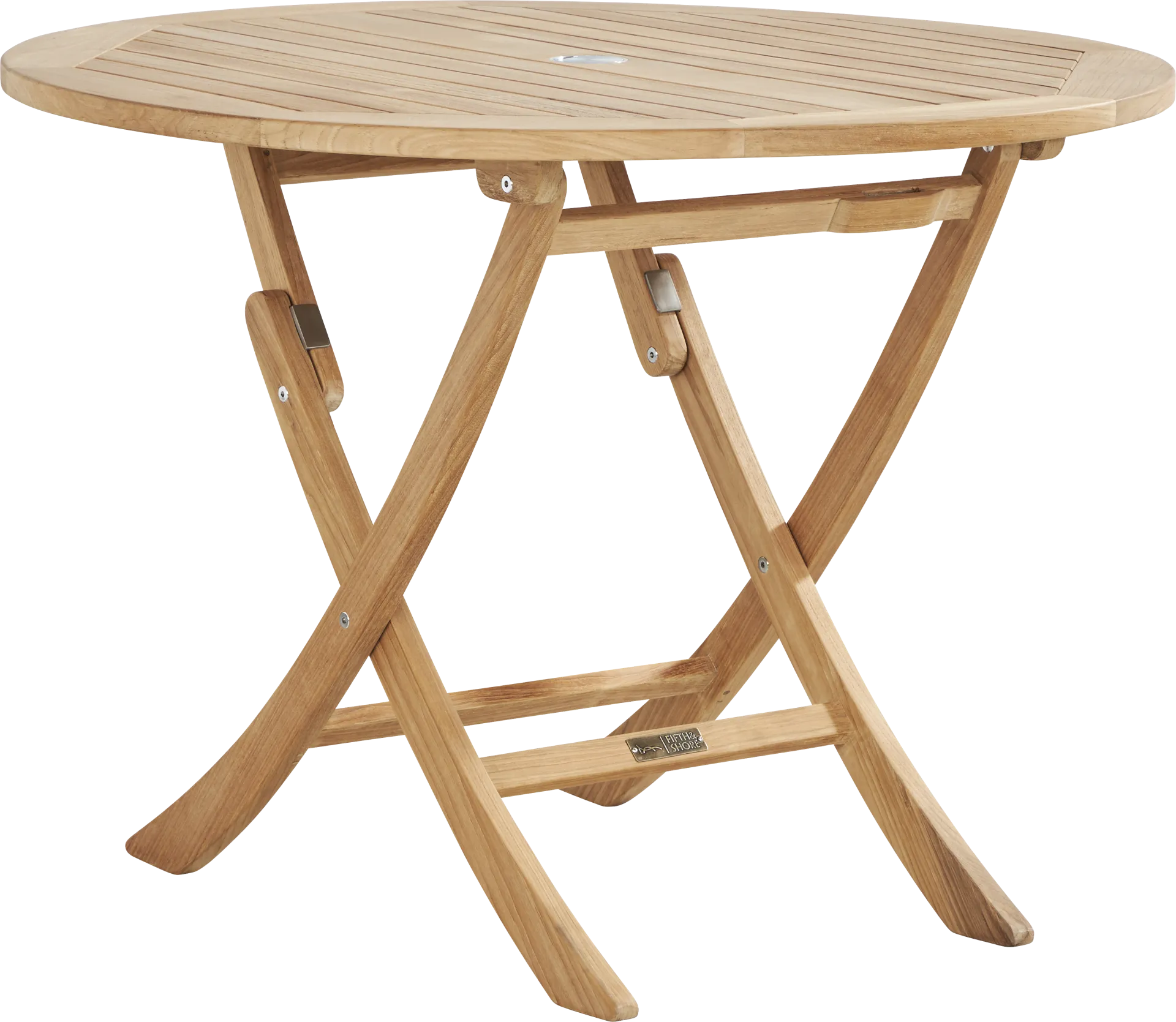 Pleasant Bay Natural Outdoor Folding Dining Table - Image 2