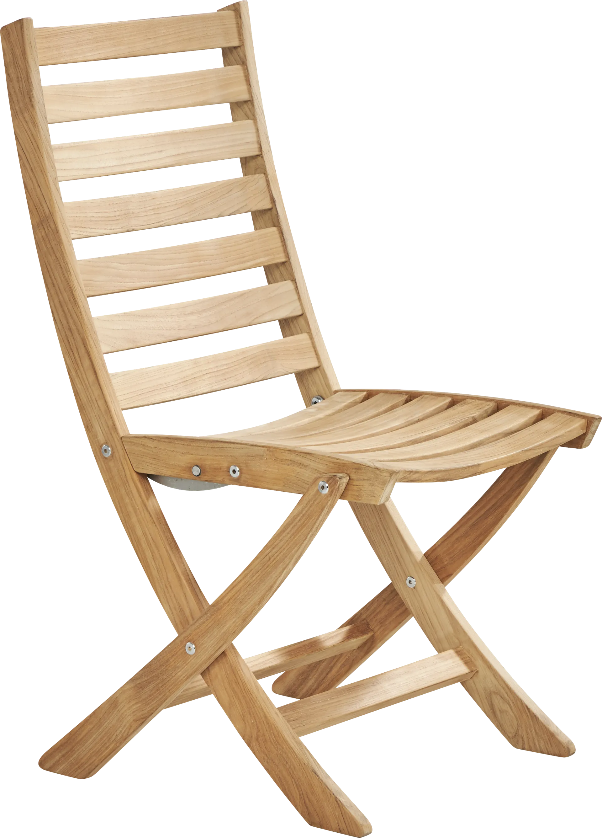 Pleasant Bay Natural Outdoor Folding Dining Chair - Image 2