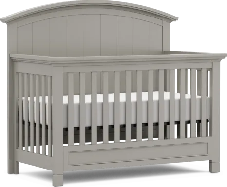 Kids Cottage Colors Gray 4-in-1 Convertible Crib