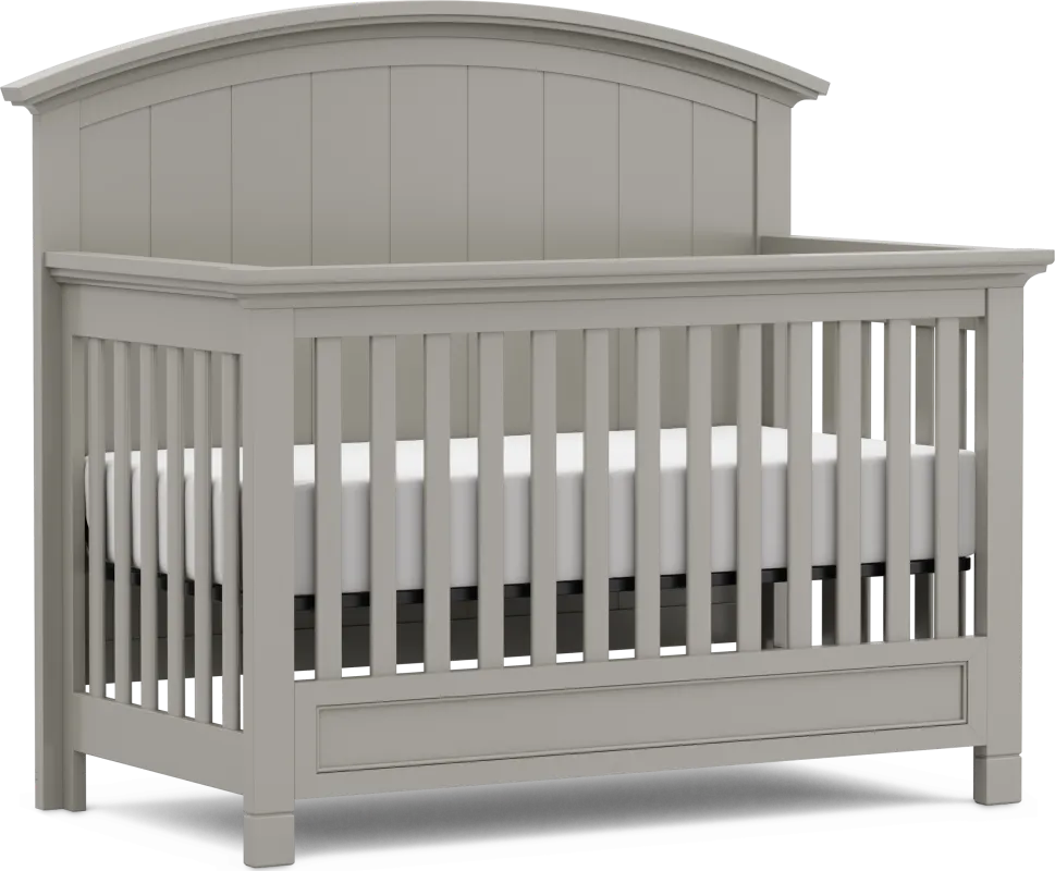 Kids Cottage Colors Gray 4-in-1 Convertible Crib