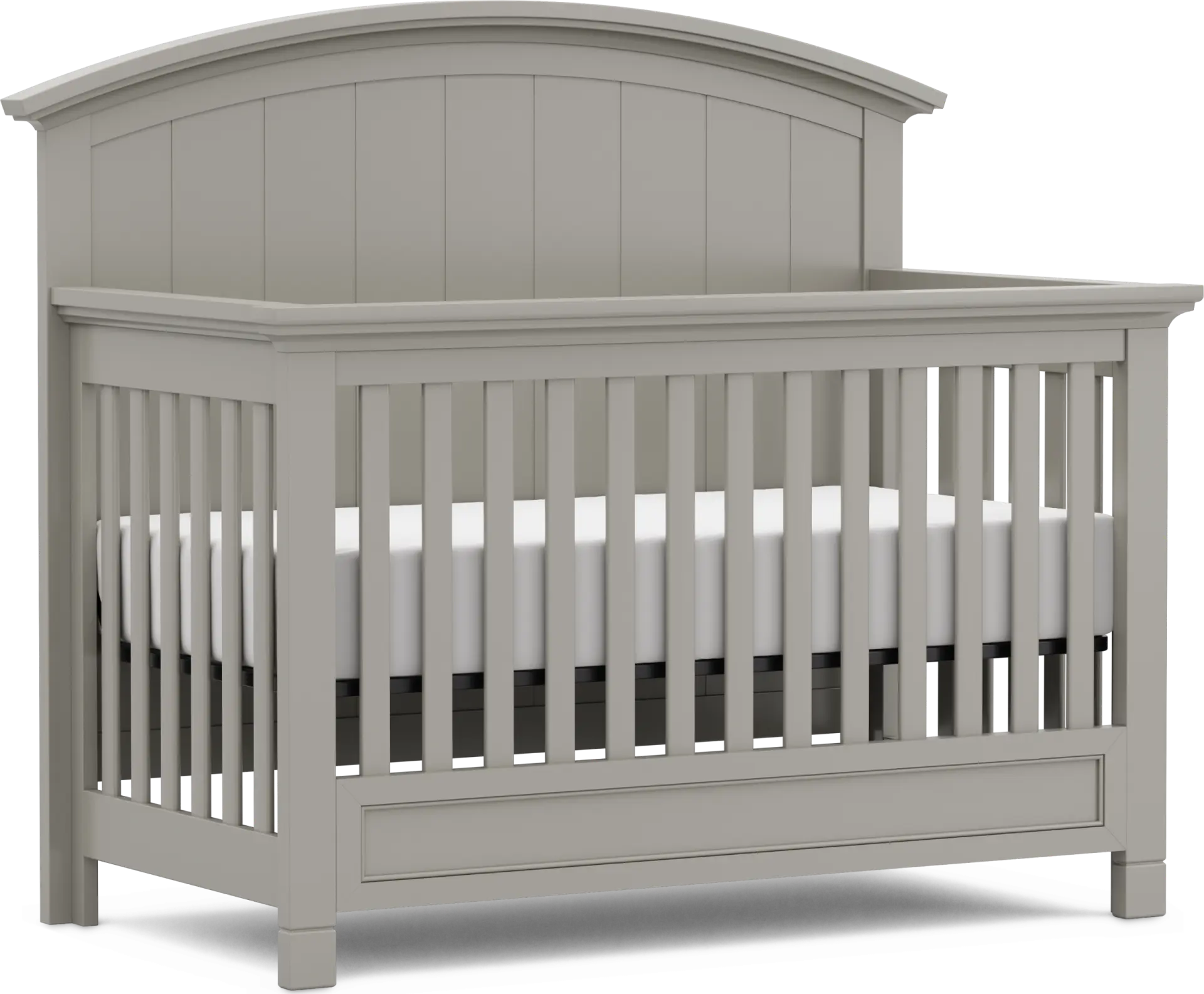 Kids Cottage Colors Gray 4-in-1 Convertible Crib