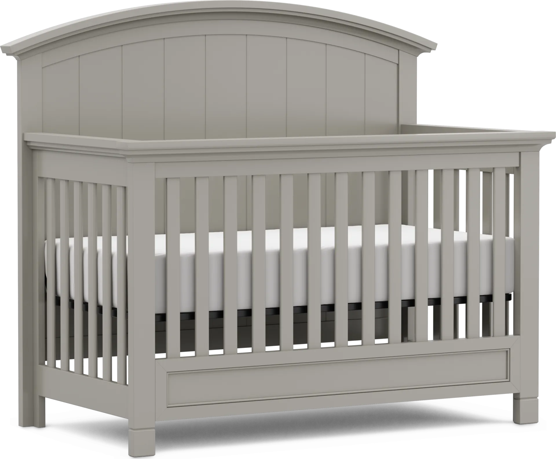 Kids Cottage Colors Gray 4-in-1 Convertible Crib - Image 1