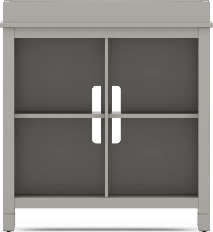 Kids Cottage Colors Gray Bookcase with Changing Tray