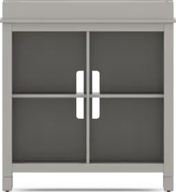 bookcase with changing tray