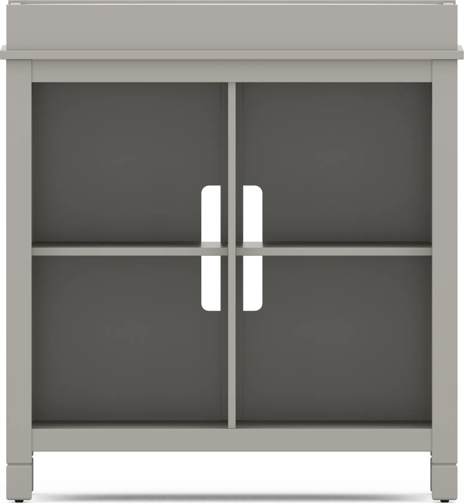 Kids Cottage Colors Gray Bookcase with Changing Tray