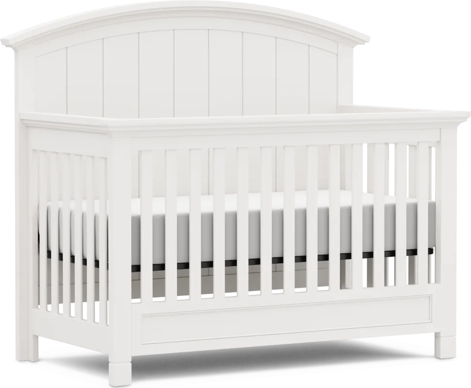 Kids Cottage Colors White 4-in-1 Convertible Crib